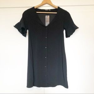 Nasty Gal Women's Ruffle Sleeve Button Dress